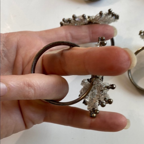 Silver Snowflake Napkin Rings 6x - Picture 7 of 10